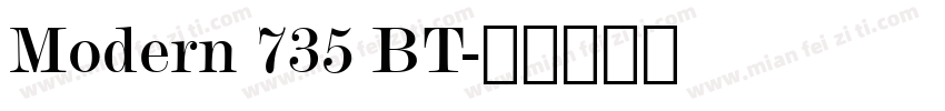 Modern 735 BT字体转换